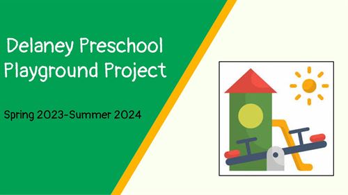 graphic for the preschool playground project with clip art of a playground