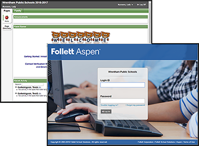 Two Screenshots of Family Portal