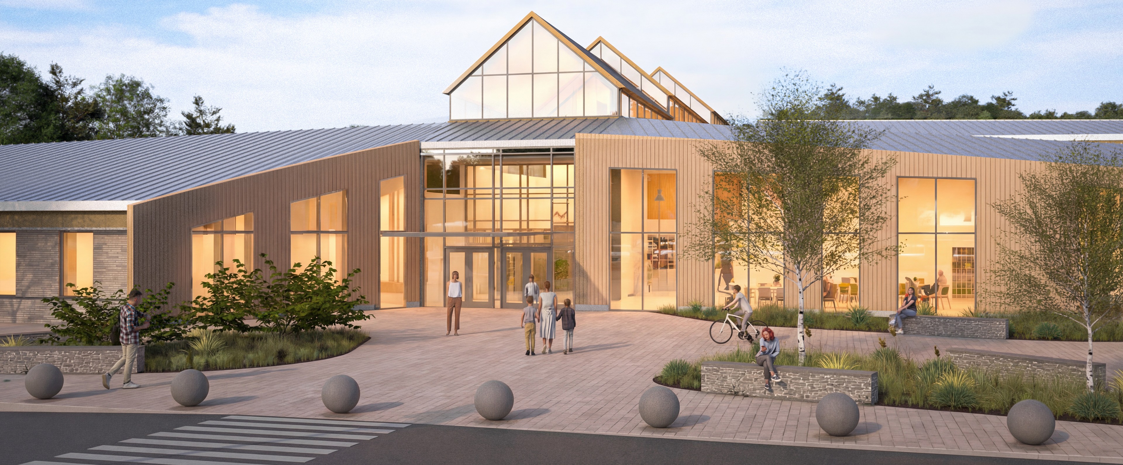 3d rendering of the proposed design for the new roderick school